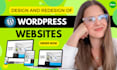 develop wordpress website design, redesign and responsive website development