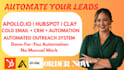 setup clay com, apollo io sequences, hubspot workflows, automation