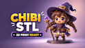 create a cute chibi figure stl for 3d printing
