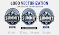 recreate or convert your ai generated png logo to vector