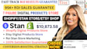 setup 7figure shopify digital product store, etsy shop, stan store digital store