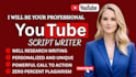 do video script writing for youtube channel video script writer