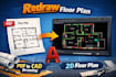 redraw floor plan autocad 2d floor plan pdf to cad drawing