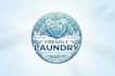 unique modern laundry logo t shirt design