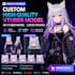 create express custom high quality vtuber model, 3d vtuber model live2d rigging