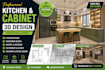 create modern 3d kitchen cabinets, wardrobes, pantry and drawer systems