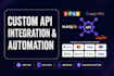 integrate any API to your wordpress or web app using PHP, node or react