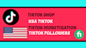 grow tiktok followers, shop, and videos in the USA audience