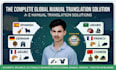 provide expert manual translation and localization in multiple languages