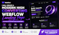 create a modern high converting webflow landing page design