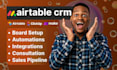 setup airtable automation airtable database crm expert, airtable softr make com