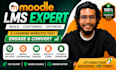 install, customize, develop moodle lms, elearning website, online course setup