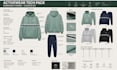 create activewear clothing tech pack and technical flat sketch design