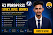fix wordpress website issues, bugs, errors, or any problems