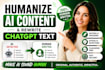 humanize ai generated content, rewrite chatgpt