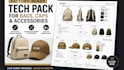 create factory ready tech pack for bags, caps, and accessories