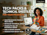 create technical sheets , tech packs for products