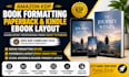 amazon KDP book formatting, paperback layout and kindle ebook design