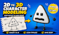 turn your 2d character design into a game ready 3d model with rigging