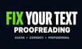 proofread and edit your english or spanish text manually