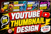 design youtube thumbnails, clickbait thumbnail faceless thumbnail