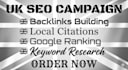 build a full UK SEO campaign with backlinks, citations