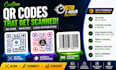 create custom qr code, qr code generator, barcode, qr design with logo in 2 hrs