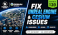 fix unreal engine and cesium plugin issues