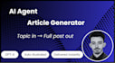 build an ai article generator that writes and illustrates full posts on demand