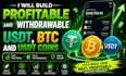 build profitable and withrawable usdt, btc and usdt coins