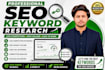 do SEO keyword research, with low competition