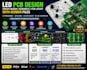 led pcb design, circuit design, schematic and pcb layout with gerber files