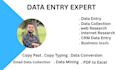 do data entry, data scraping and crm data entry copy paste