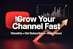 help monetize, promote and grow your youtube channel fast