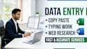 do fastest data entry copy paste and web research