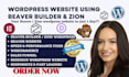create responsive wordpress website with beaver builder zion builder avada theme