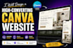 do responsive canva website design, canva landing page, business website