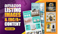 design amazon product images, amazon a plus content and amazon storefront