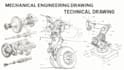 draft 2d and 3d mechanical drawings, engineering drawings technical drawing