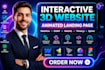 do interactive 3d animated scrolling website landing page spline animation webgl