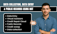 do public records and data entry  creation with bot
