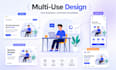 design custom flat vector illustration for websites, apps and branding