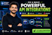 develop or fix API integration stripe API, shopify API, rest API webhook backend