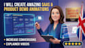 create saas animation app promo and UI product demo video
