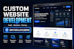 develop custom website, web app development, full stack frontend backend, saas