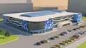 create photorealistic 3d rendering for stadium, sport complex and gaming arena