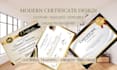 create modern or editable certificate design for courses, training, and awards