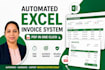 create automated excel invoicing system with PDF generation