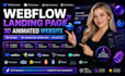 webflow landing page 3d animated website 2d spline 3d animated webflow 3d lottie