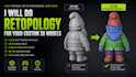 retopologize your 3d character models for your game projects